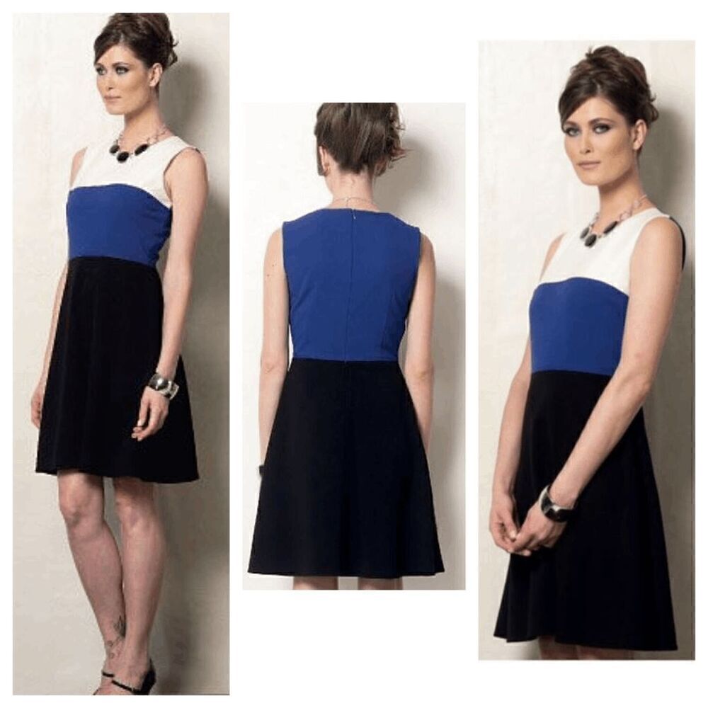 Talbots Colorblock Tri-Color A-Line Sleeveless Dr… - image 2